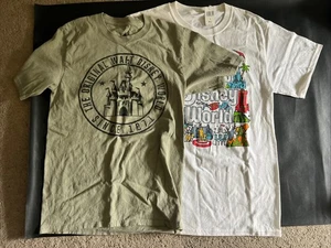 (2) Walt Disney World Small T- Shirts (1) New W/ Tags (1) Not Worn No Tags, 2019 - Picture 1 of 9
