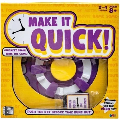 Make it Quick Family Fun Board Game Quick Thinking Words Beat The Time Buzzer - Image 1 of 2