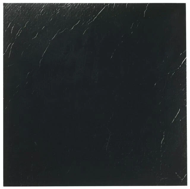 Achim Home Furnishings FTVSO10120 Nexus 12" Vinyl Tile - Black (Pack of 20)