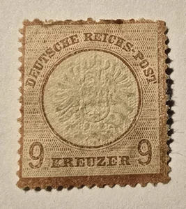 Germany Scott #25 ($440) - A4 9kr red brown - MH - F - Picture 1 of 2