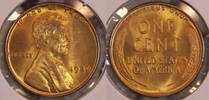 1939 P LINCOLN WHEAT CENT PENNY 1C RED GEM+ BU 39P522 - Picture 1 of 3