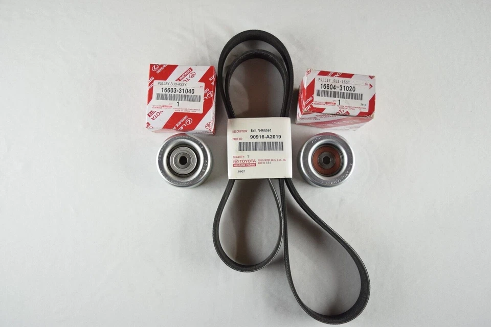 Kit original de correa de transmisión serpentina y polea loca Lexus IS350 06-12 Foto 1 de 1