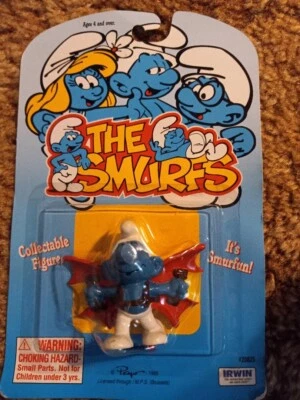 NUEVO Sellado 1995 FIGURA DE LOS PITUFOS PITUFO VOLADOR - PEYO Schleich Irwin Coleccionable Foto 1 de 4