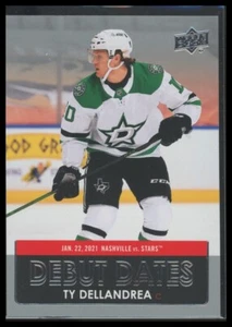 Ty Dellandrea 2021-22 Upper Deck #DD-12 Debut Dates Gold Dallas Stars - Picture 1 of 2