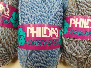 6 pieles Phildar Horizons 062 hilo 50 g azul claro y marrón lana y acrílico - Imagen 1 de 3