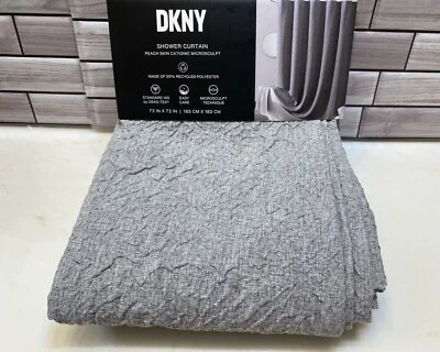 DKNY Piel de Melocotón Microscultura Catiónica Oeko-Tex Cortina de Ducha 72x72 Nuevo Foto 1 de 4