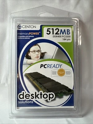 512MBPC3200 Centon Electronics 512MB DDR Non ECC PC-3200 400Mhz Memory - Image 1 of 2