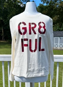 Life is Good Womens Gr8ful Plaid Long Sleeve Sleep Shirt Size Large - Picture 1 of 15