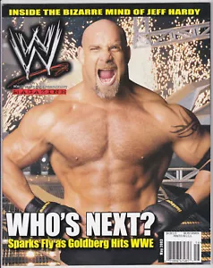 WWE Magazine May 2003 Wrestling Bill Goldberg Jeff Hardy w/ Poster WWF - Imagen 1 de 10