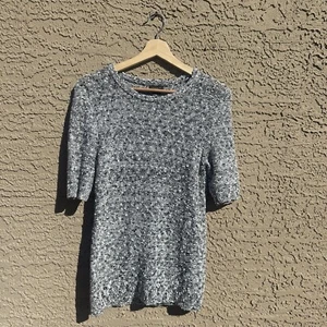 Maglione donna nero e bianco marmorizzato manica corta taglia small di Ann Taylor - Foto 1 di 4