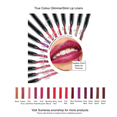 AVON True Colour GlimmerStick Lip Liner ~15 Shades to choose from ~ Free P&P  - Image 1 of 2