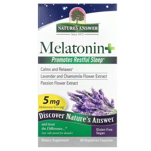 Melatonin+, 5 mg, 60 Vegetarian Capsules - Picture 1 of 4