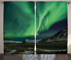 The aurora borealis Window Curtains Bedroom Blackout Drapes 2 Panels UV Block #2