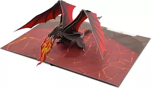 Dragon Fire Fantasy 3D Pop Up Card per Compleanno, Tutte le Occasioni - Foto 1 di 6