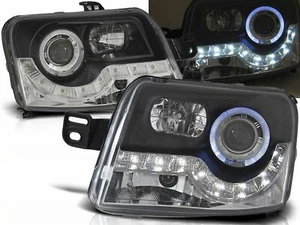 Juego de faros LED para Fiat Panda 2003-2012 en color negro - Imagen 1 de 3