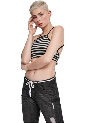 Urban Classics Ladies Triangle Top, Canottiera sportiva Donna, Multicolore (Blac - Immagine 1 di 4