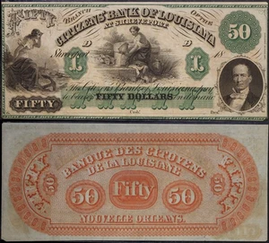 $50 - The Citizens Bank of Louisiana At Shreveport - Unissued - Picture 1 of 3