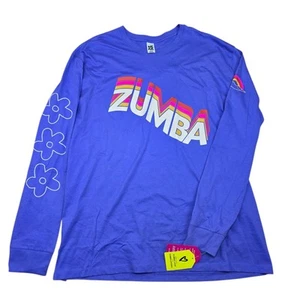 Zumba Women’s Size XL Purple Periwinkle Long Sleeve Workout Tee Shirt NWT - Picture 1 of 7