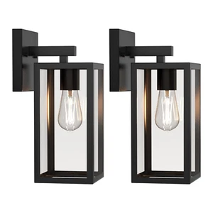 KPUY 2 Pack Outdoor Waterproof Wall Lantern Light Exterior Porch Wall Sconce - Picture 1 of 6