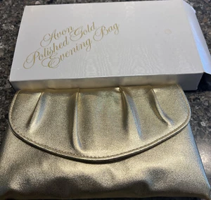 Avon Abendtasche Clutch poliert gold - Bild 1 von 3
