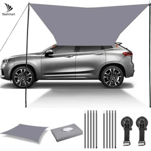 Car Awning Shelter Roof Top Tent Waterproof Side Canopy Camping Beach Fishing - Picture 1 of 12