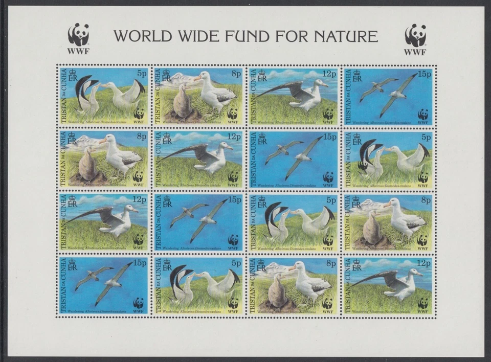 TRISTAN DA CUNHA - Wwf,  1999 Birds, Wandering Albatross MNH Sheet  / RRBA247 - Изображение 1 из 1