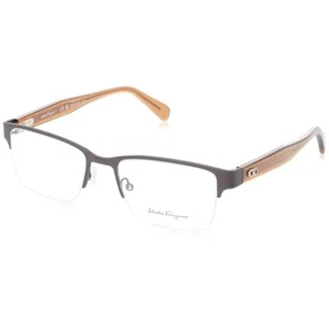Salvatore Ferragamo Men's Rectangular 54mm Eyeglasses Frames Brown SF2222-002 - Picture 1 of 3
