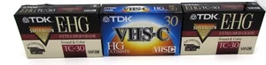 3 - Cintas TDK VHS-C 30 minutos - Totalmente nuevas selladas de fábrica. - Imagen 1 de 2