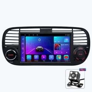 7"Car Stereo Radio GPS Navi SAT WiFi Carplay+Mirror Link Per Fiat 500 2007-2015 - Imagen 1 de 12