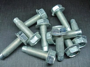 12 pcs NORS 5/16-24 x 1-1/8" cadmium serrated flange head fender bolts fits Ford - Bild 1 von 4