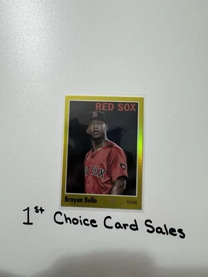 2024 Topps Archives Yellow Foilboard SP #194 Brayan Bello Boston Red Sox - Image 1 of 2