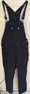 H$M Men’s Black carpenter Overalls Size M Adjustable Straps - Picture 1 of 10