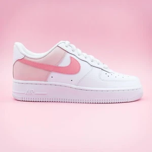 Air Force 1 Rosa Bajo Claro Dos Tonos 💕 Zapatos Blancos Personalizados Hombres Mujeres Niños Tallas - Imagen 1 de 11