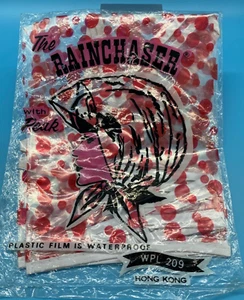 The RAINCHASER Brand Plastic Red Babushka Bonnet Hair Protector Waterproof NEW - Picture 1 of 5