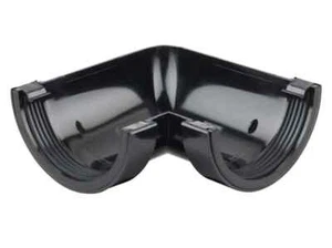 Osma Roundline 0T003 112mm Gutter 90° Angle Union BLACK - Picture 1 of 1