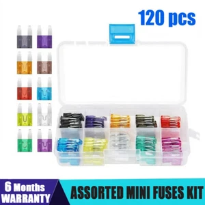 120X Medium Blade Fuse Assortment Auto Car Motorcycle SUV FUSES Kit APM ATM UTV - Picture 1 of 13