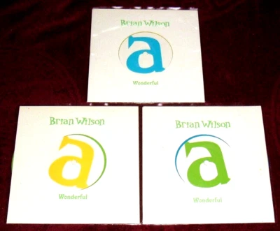 BRIAN WILSON - WONDERFUL..3 x 7" VINYL LIMITED ED BLUE GREEN YELLOW - MINT - Image 1 of 2