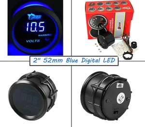 2" 52mm Blue Digital LED Volt Voltage Meter Gauge 0~15V Boat Truck Auto Modify - Picture 1 of 5