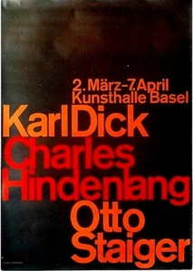 Original vintage poster DICK HINDENLANG STAIGER ART EXPO c.1965 Hofmann - Picture 1 of 1
