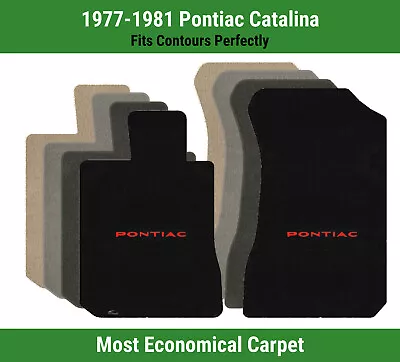 Alfombrillas delanteras Lloyd Velourtex para Pontiac Catalina 77-81 con Pontiac rojo sobre negro Foto 1 de 4
