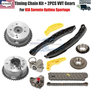 G4KJ Timing Chain Kit Camshaft VVT Gear For Sorento Optima Sportage KIA 2.0 2.4L - Picture 1 of 16
