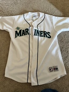 White Ken Griffey Jr Seattle Mariners Majestic Jersey - Some Visible Wear - Picture 1 of 4