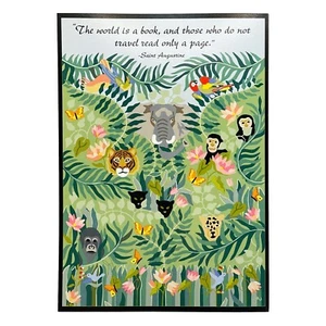 Fun SAFE TRAVELS Card, Saint Augustine "Jungle" 1999 by Claire Murray + Envelope - Picture 1 of 5