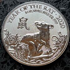 1oz Solid Silver 2020 Year of the Rat British Royal Mint Chinese Lunar Series