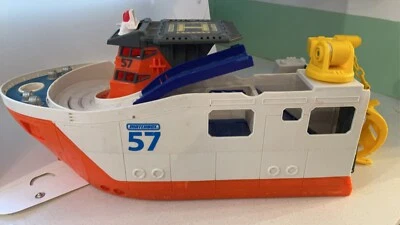 Mattel BFN57 Matchbox Multi Color Boat. 2013 Matchbox Car Rescue Boat. - Image 1 of 4