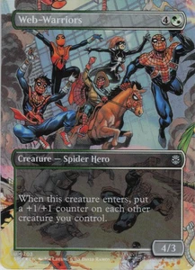Web-Warriors (Borderless) U Marvel's Spider-Man 203 NM Foil MTG - Picture 1 of 2
