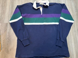 Camisa de Rugby LL Bean Vintage Para Hombre Grande Algodón Manga Larga Años 90 Hecha en EE. UU. Y2K - Imagen 1 de 7