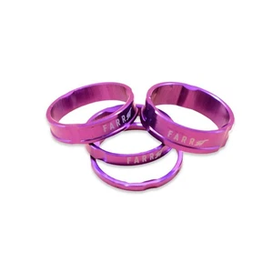 Farr-ST BMX Farr-ST Headset Spacers, 1-1/8", Purple, Set/4 - Picture 1 of 1