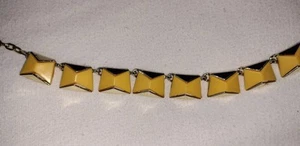 Marigold Yellow Retro Necklace Square Dangle Charms Vintage Lemon Y2K GrannyCore - Picture 1 of 16