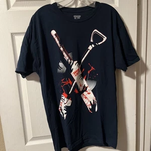 T-shirt Shaun Of The Dead Zombie film horror blu scuro cotone taglia XL salopette - Foto 1 di 4